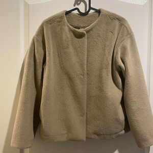 Women's Tan Jacket faux fur